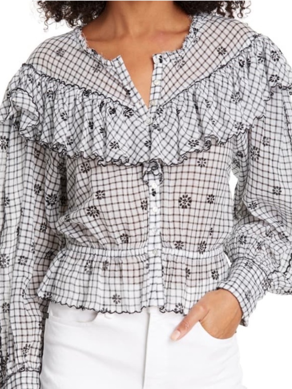 LovehShackFancy Suzanne Ruffle Top